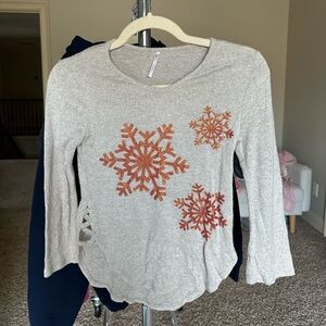 Cream snowflake sweater